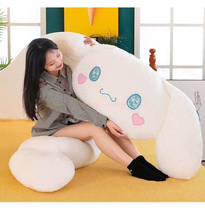 70 / 90 / 110 / 130cm cm Aoger Cinnamoroll Plush Doll – Kawaii Cartoon Stuffed Toy, Car Headrest Pillow & Back Cushion, Birthday Gift
