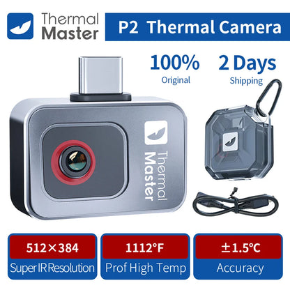 P2Pro Thermal Imager with 15X Magnetic Macro Lens – Infrared Camera for Phone, PCB & HVAC Inspection Tool