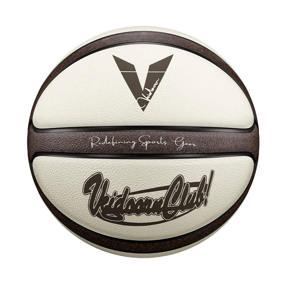 Veidoorn Official Size 7 Basketball — Brown Beige PU, 4-Layer Durable Outdoor Game Ball, Professional Quality