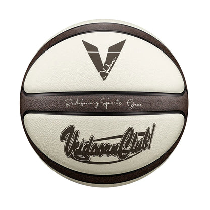 Veidoorn Official Size 7 Basketball — Brown Beige PU, 4-Layer Durable Outdoor Game Ball, Professional Quality
