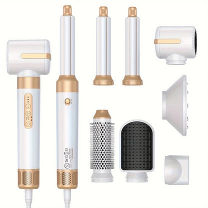7-in-1 Hair Dryer Brush — High-Speed Brushless Dryer with Diffuser, Ionic & Curler
