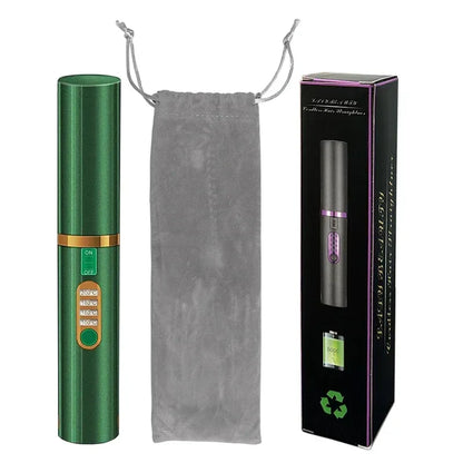 2-in-1 Wireless Hair Straightener & Curler – USB Rechargeable Diamond Design Styling Brush for Travel & Home
