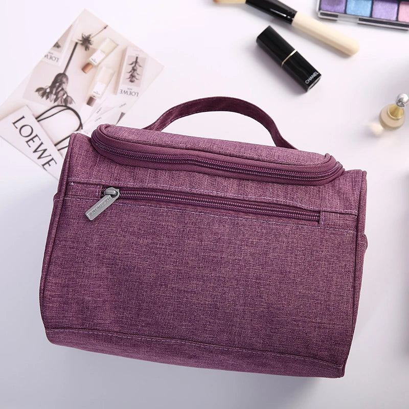 Portable Hanging Cosmetic Bag - Travel Toiletry Organizer for Men and Women | Makeup Vanity Storage Case