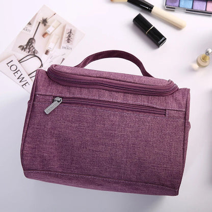 Portable Hanging Cosmetic Bag - Travel Toiletry Organizer for Men and Women | Makeup Vanity Storage Case