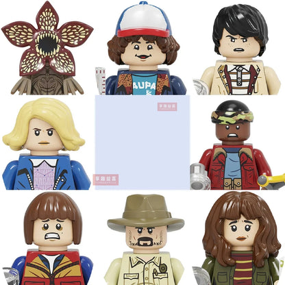 The Terrible Movie Upside-Down Model Building Block Set – Dustin, Mike, Lucas & Eleven Action Figures Toy for Kids