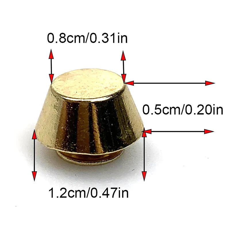 10 Sets Metal Bag Bottom Rivets – DIY Leather Stud Feet Studs for Bag Wear Protection, Strap & Belt Accessories Hardware Kit