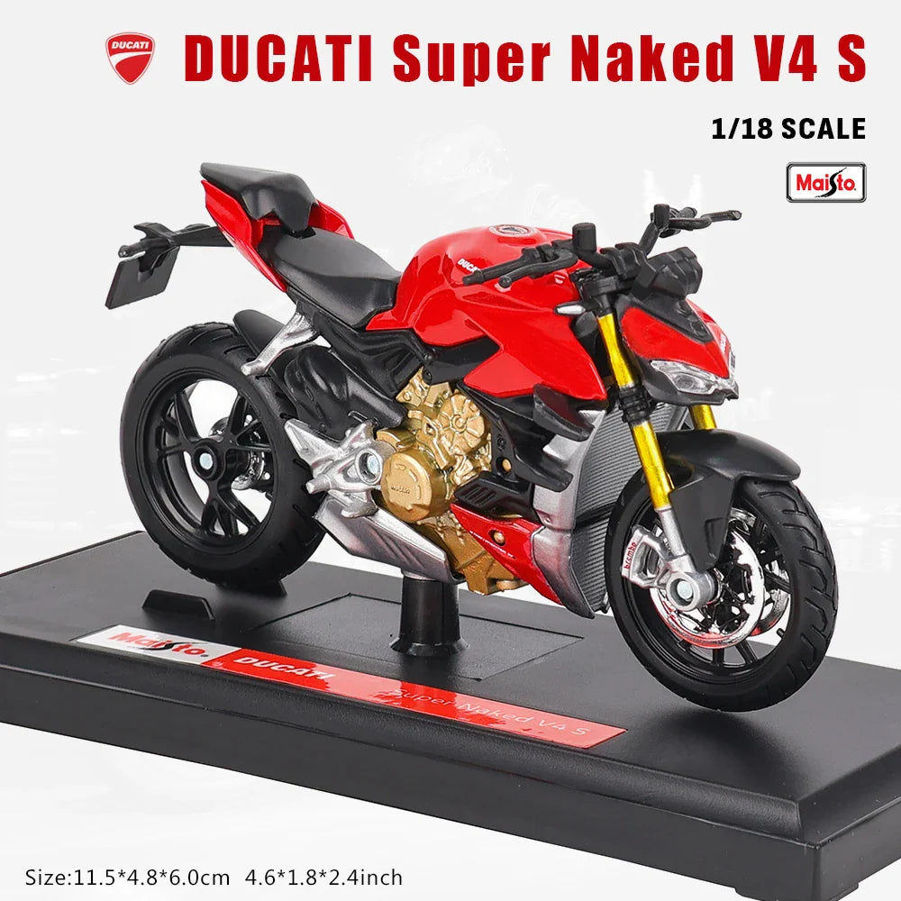 Maisto 1:18 Alloy Motorcycle Model – Yamaha MT-07/MT-10, Ducati, Kawasaki, KTM, Suzuki, BMW