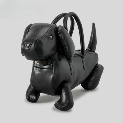 Women’s Fashion Cute Dachshund Handbag — Creative PU Soft Leather Shoulder Messenger Bag