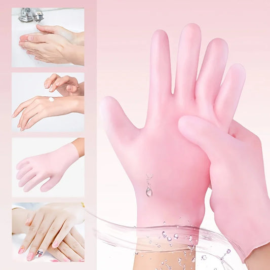 2-Pack Silicone Moisturizing Gloves — Exfoliating Hand Care Tool to Prevent Dryness and Leave Hands Soft & Smooth