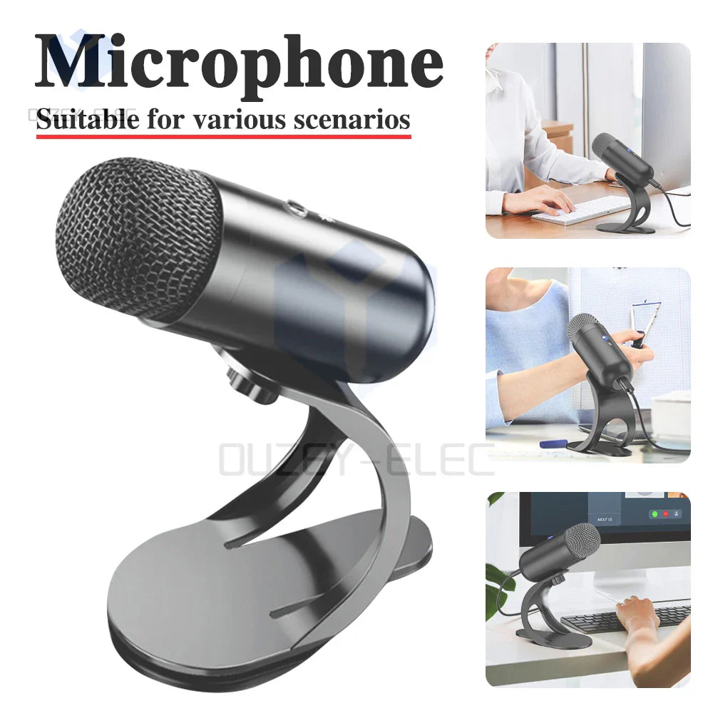 USB Gaming Microphone with RGB — Noise Cancelling PC Condenser Mic for Streaming & Podcasts