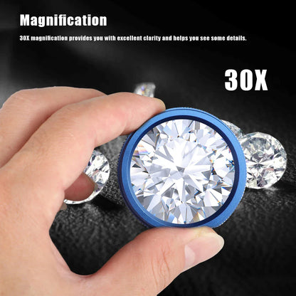 Portable Alloy 40x Magnifier for Jewelry Repair – High-Quality Pearl & Gemstone Precision Tool