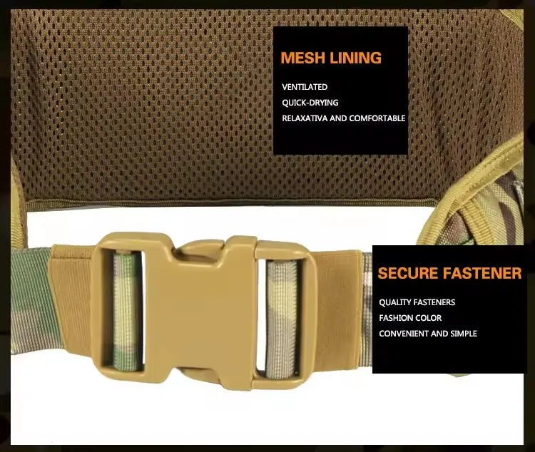 Yakeda MOLLE Pockets & Pouches – Tactical Hunting Waist Security Belt with Padded Patrol Support