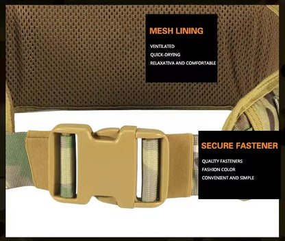 Yakeda MOLLE Pockets & Pouches – Tactical Hunting Waist Security Belt with Padded Patrol Support