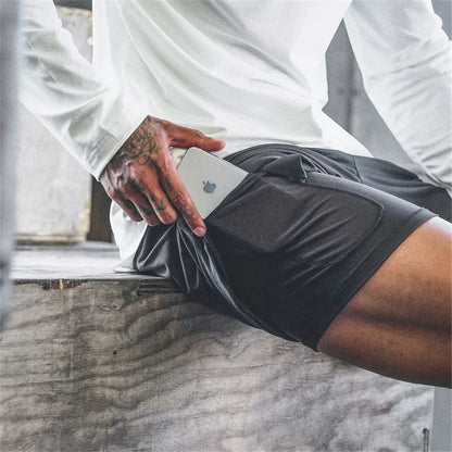 Men’s 2-in-1 Sports Shorts — Double-Layer Running, Gym & Fitness Shorts for Summer