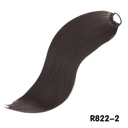 AZQUEEN 24-Inch Long Straight Ponytail Extension – Synthetic Fake Hairpiece for Women