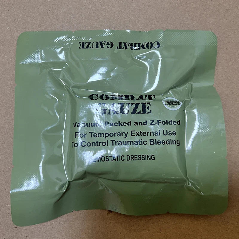 Kaolin Gauze Z-Fold Hemostatic Dressing – Combat Emergency Wound Care for IFAK, Tactical & Military First Aid Kits