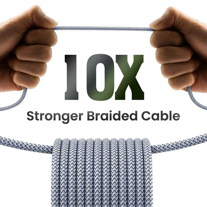 Original Lightning Cable USB – Fast Charging Wire for iPhone 14-6S Plus, X, XR, XS, 13, 12, 11 Pro Max, SE, Nylon Braided Charger Cord