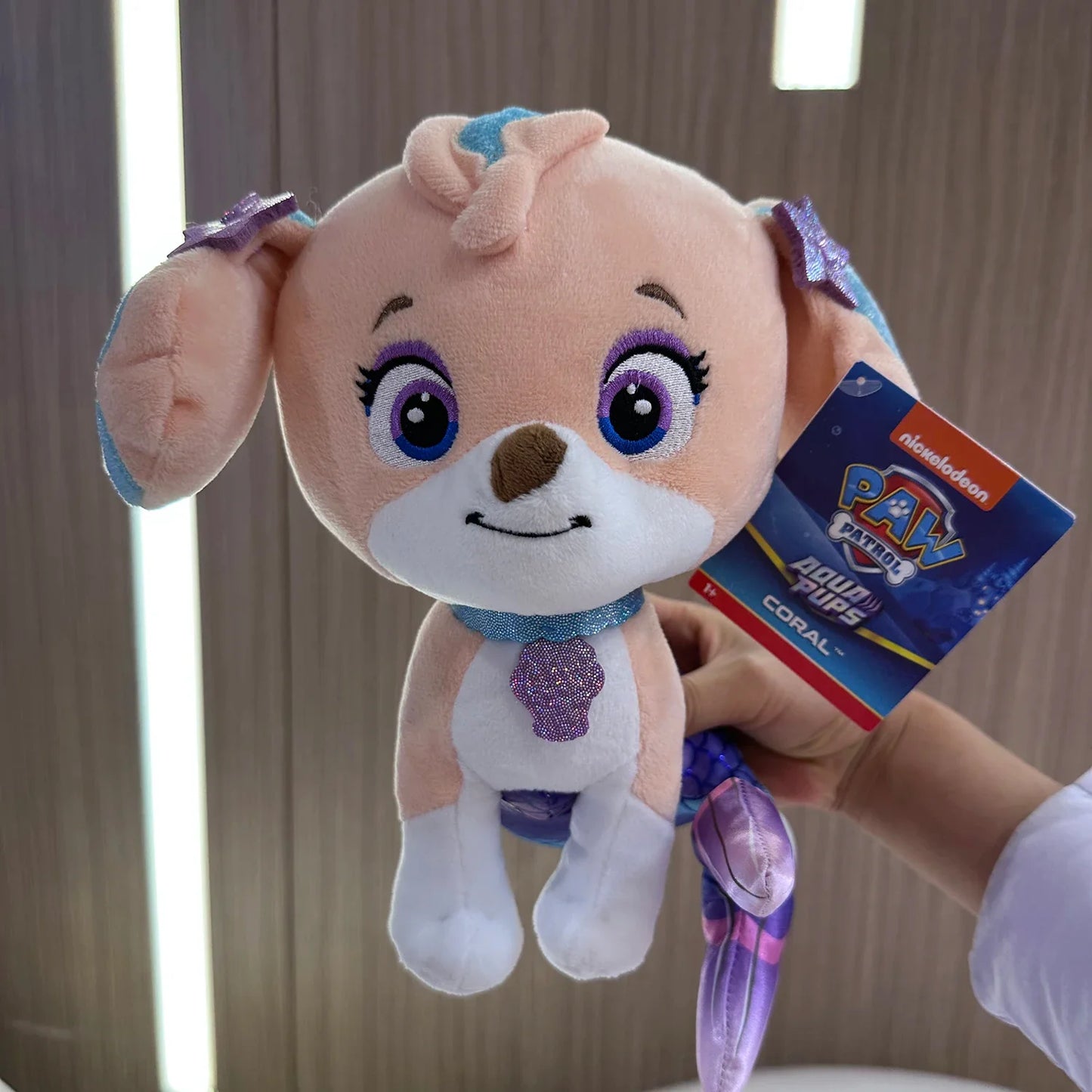PAW Patrol Coral Plush Toy - Official Cartoon Stuffed Animal 9" Kids Birthday & Christmas Gift for Ages 2+
