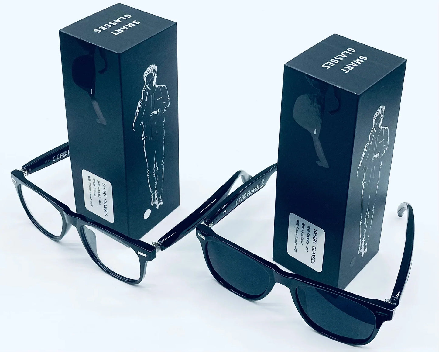 Smart Bluetooth Sunglasses for Men — Touch Control, Music & Calls, Remote Camera, Stereo Mic, AI Voice Assistant for Android & iOS