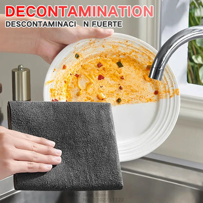 Thickened Microfiber Glass Cleaning Cloth - Reusable and Lint-Free Towel for Kitchen, Glass, and Car Cleaning