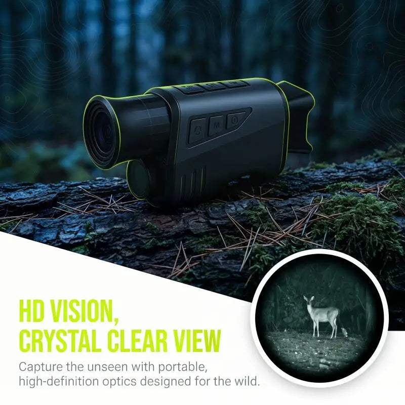 Portable Night Vision Monocular - Handheld Outdoor Telescope for Camping & Field Observation