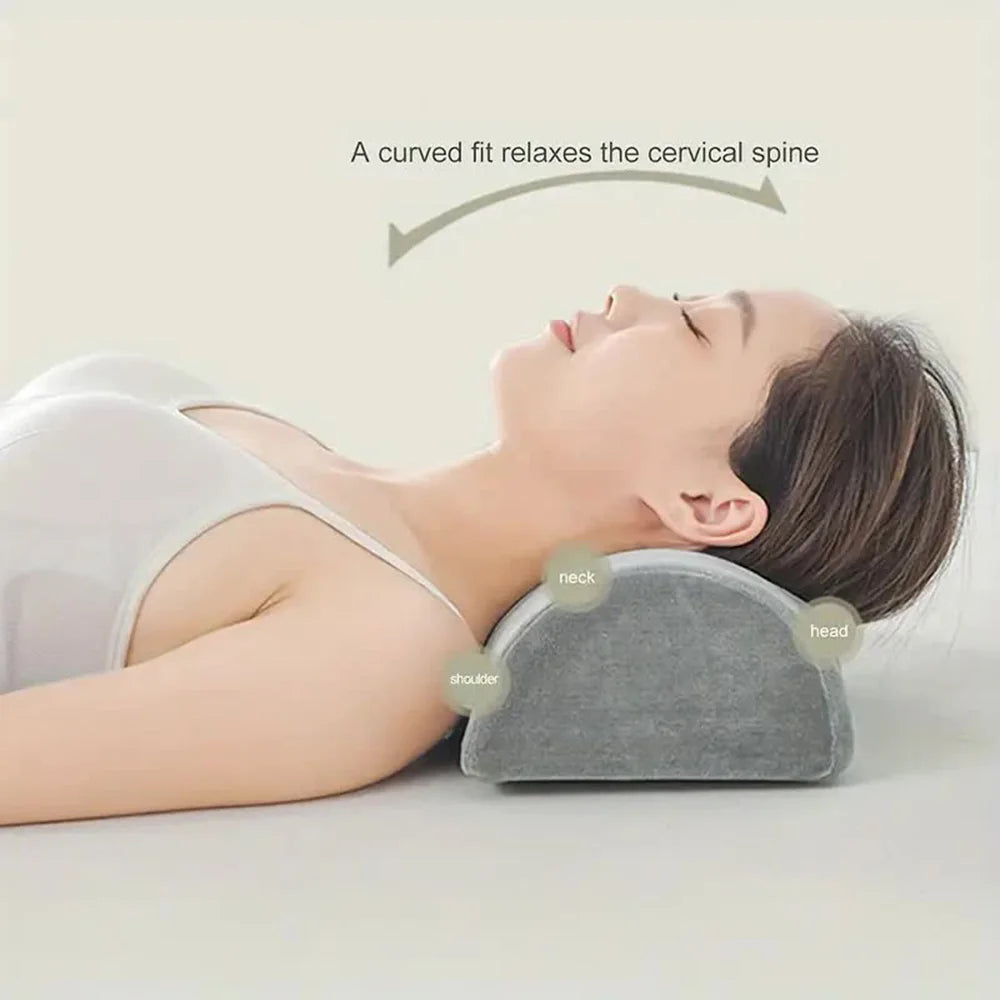 Half Moon Memory Foam Bolster Pillow — Non-Slip Elastic Cushion for Legs, Knees, Back & Head, Home, Office, Travel