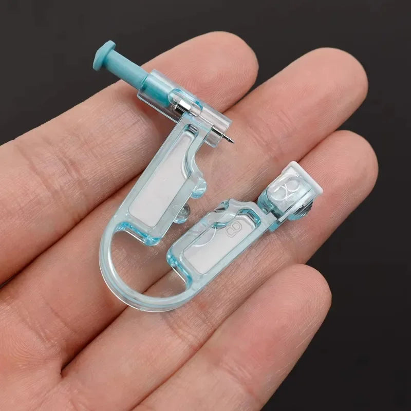 100PCS Disposable Ear Piercing Gun Kit with Sterile Nose & Ear Studs, Safe Body Jewelry Tool