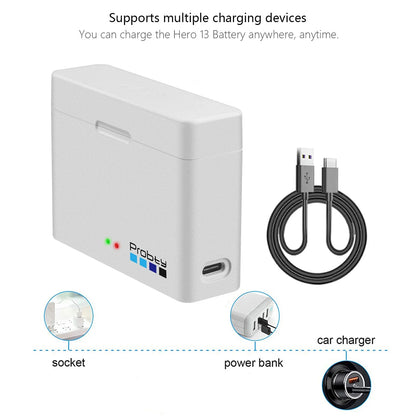 Enduro Battery Charger with Type-C Cable for GoPro HERO13 & GoPro 13 Black