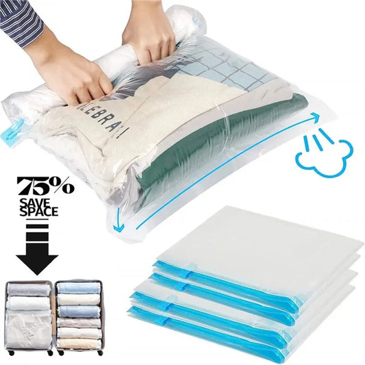 Travel Compression Roll-Up Bags — Space Saver Storage for Luggage & Cruise Essentials Clothes
