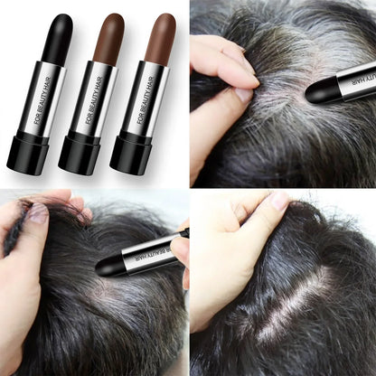 Black & Brown Hair Dye Pen – Temporary One-Time Hair Coloring Stick, Covers Grey & White Hair, Styling & Makeup Tool