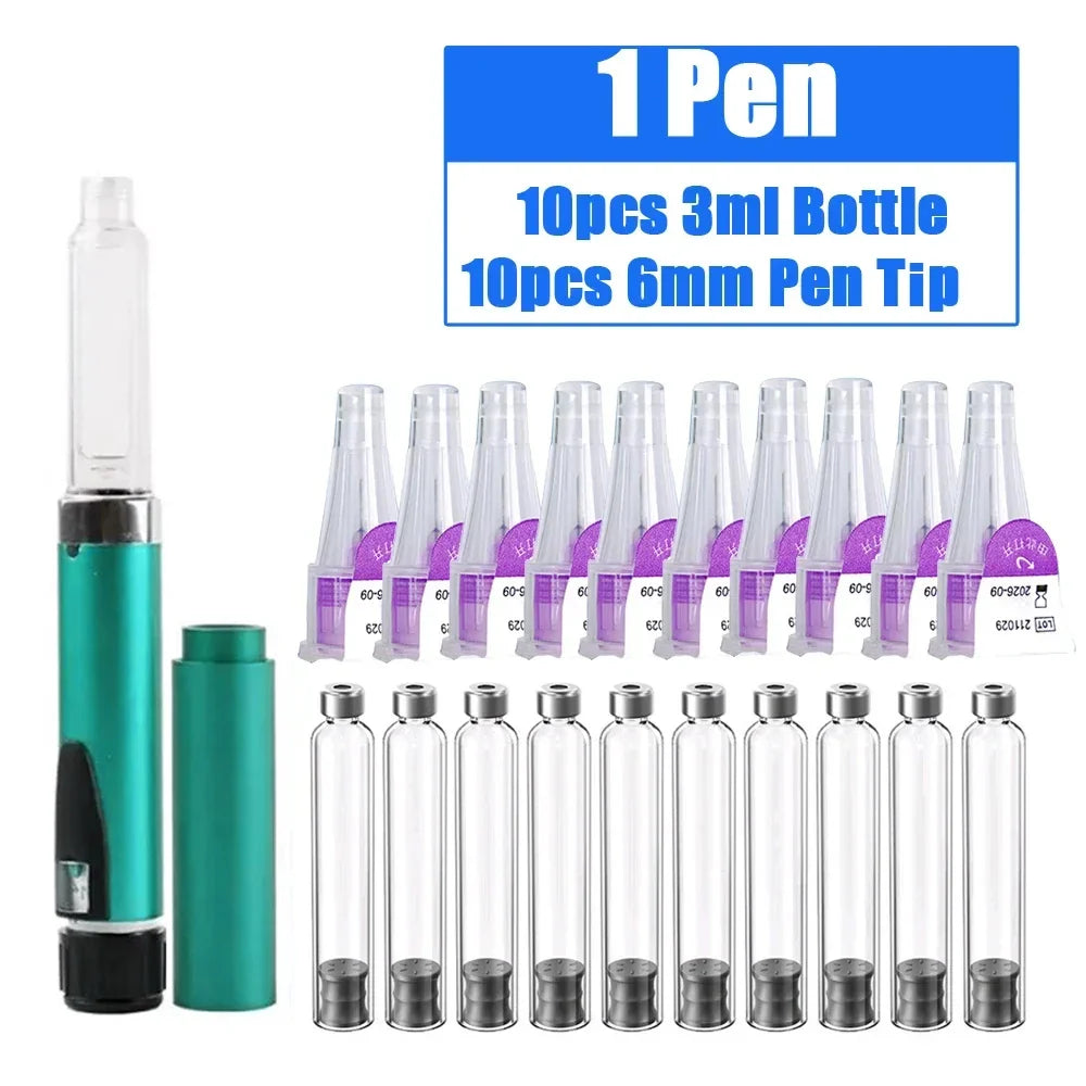 Magic Pen Tattoo & Insulin Cartridge — 3ml Empty Cassette Bottle for Lilly Insulin Injection Pen & Medical Aesthetics
