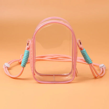 Labubu Doll Protective Case — 15cm Cotton Sitting Party Storage & Dustproof PVC Shoulder Bag