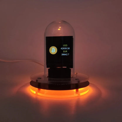 Bitcoin Price Tracker Nixie Tube Alarm Clock with RGB Lights, WiFi Weather Station, DIY Album & GIF Display