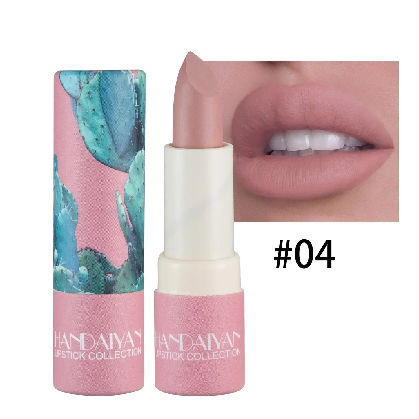 Rose Pink Nude Matte Velvet Lipstick – Long-Lasting, Non-Stick Cup, Waterproof, Sexy Lipsticks for Beauty Makeup