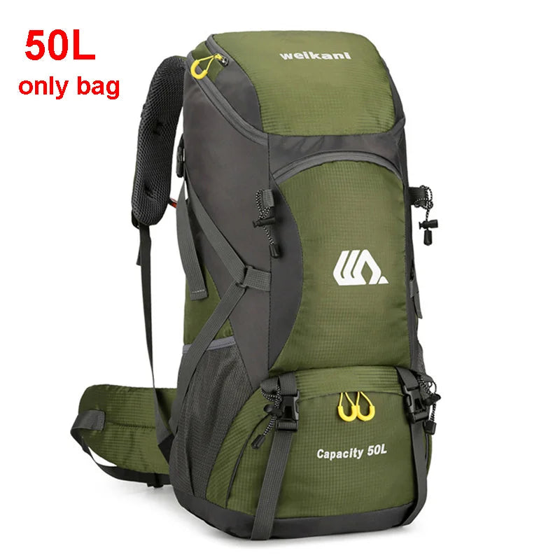 50L Travel Backpack for Men — Large Waterproof Hiking, Camping & Mountaineering Rucksack, Outdoor Sports Luggage Bag