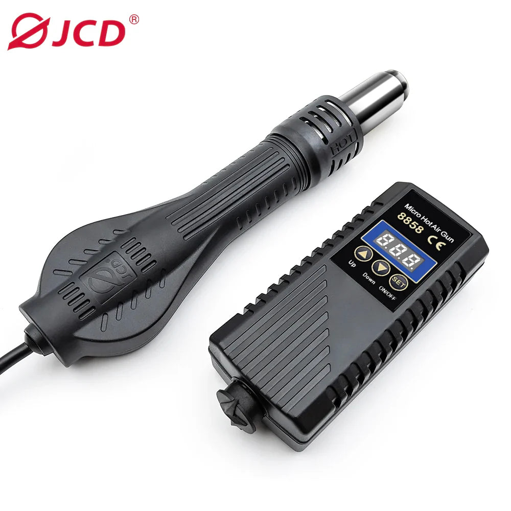 JCD 750W Heat Gun – Digital Display Micro Rework Soldering Station & Hot Air Gun for Welding & Repair, Model 8858