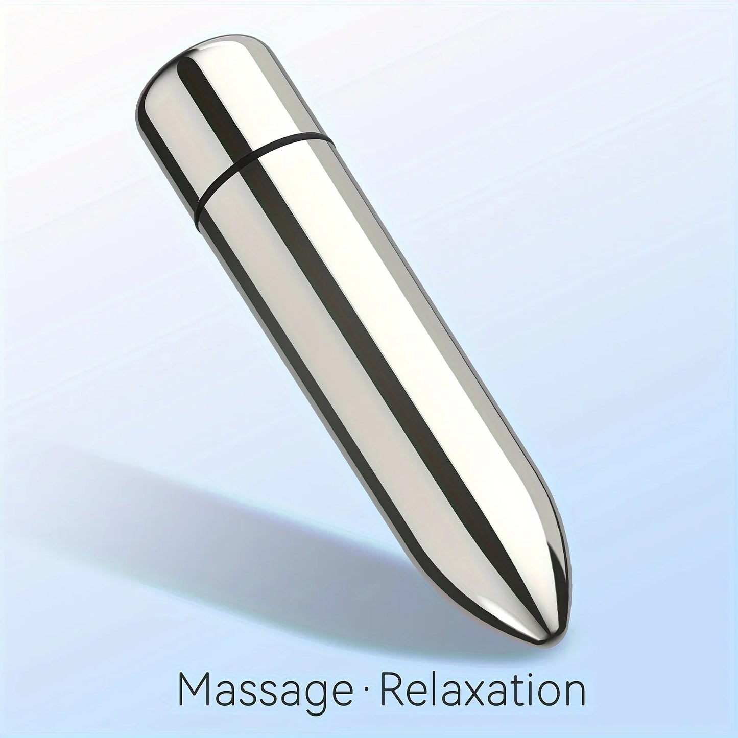 Mini Vibrating Massager — Portable Facial & Eye Massager, Relieves Tension, Promotes Lotion Absorption, Lipstick-Sized