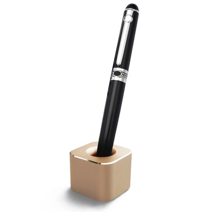 Creative Mini Aluminum Pen Holder – Non-Slip Square Pencil Storage Rack for Office Supplies