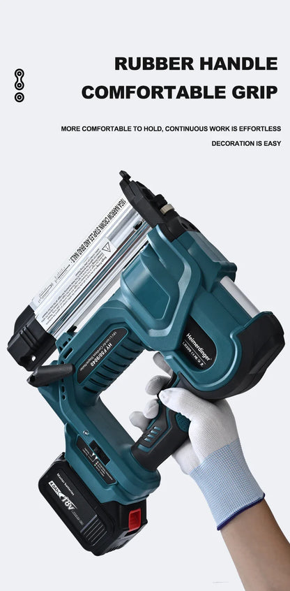 Cordless 18GA Nail & Staple Gun — 2-in-1 Nailer/Stapler, Makita Battery Compatible, 2 Modes, 500 Nails & Staples (Battery Not Included)