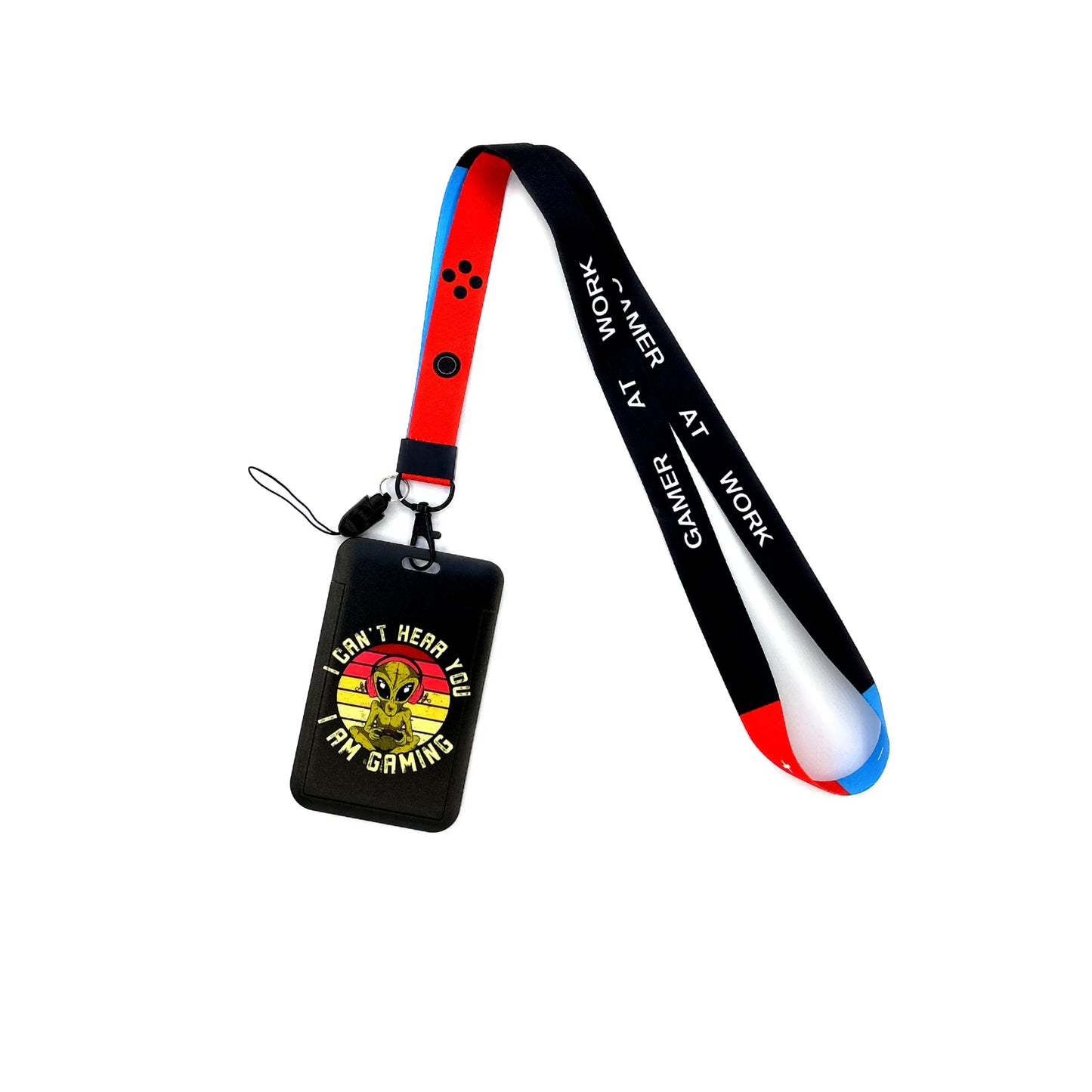 Gamer ID Card Holder Lanyard — Cool Credential Neck Strap & Badge Keychain for Men & Women