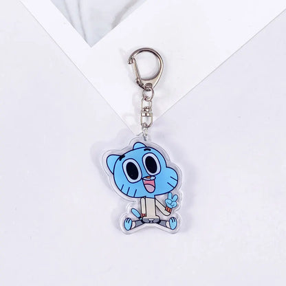 The Amazing World of Gumball Keychain — Cute Anime Acrylic Bag Charm & Backpack Pendant, Perfect Gift for Fans