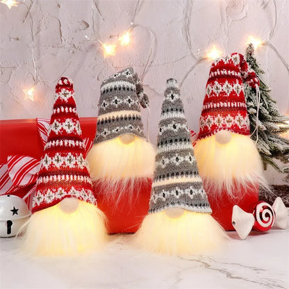 20/30cm LED Faceless Elf Gnome Doll — Christmas & New Year Light-Up Decoration for Home, Kids Gift 2025