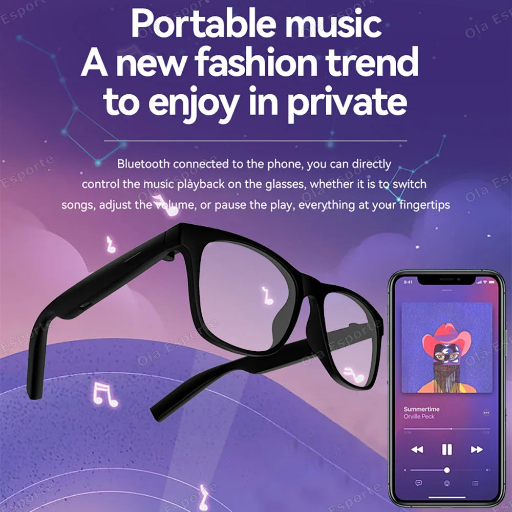 Ola Esporte Smart Glasses — Bluetooth Call Sunglasses, Multi-Functional Anti-Blue Light Wireless Headset for Men and Women