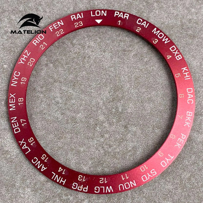 MATELION 38mm Ceramic Bezel Insert — Alloy Watch Ring for 40mm NH35/NH34 GMT Diving Watches