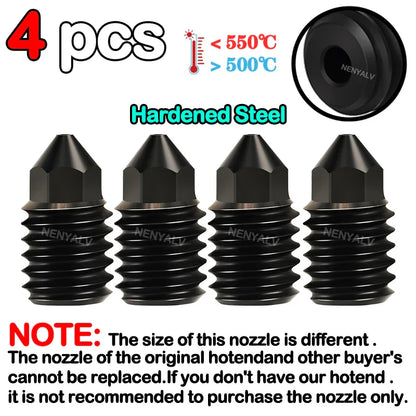 Bambu Lab A1 Mini Hotend Kit – 0.2/0.4/0.6/0.8mm Hardened Steel Nozzle Replacement for A1 3D Printer