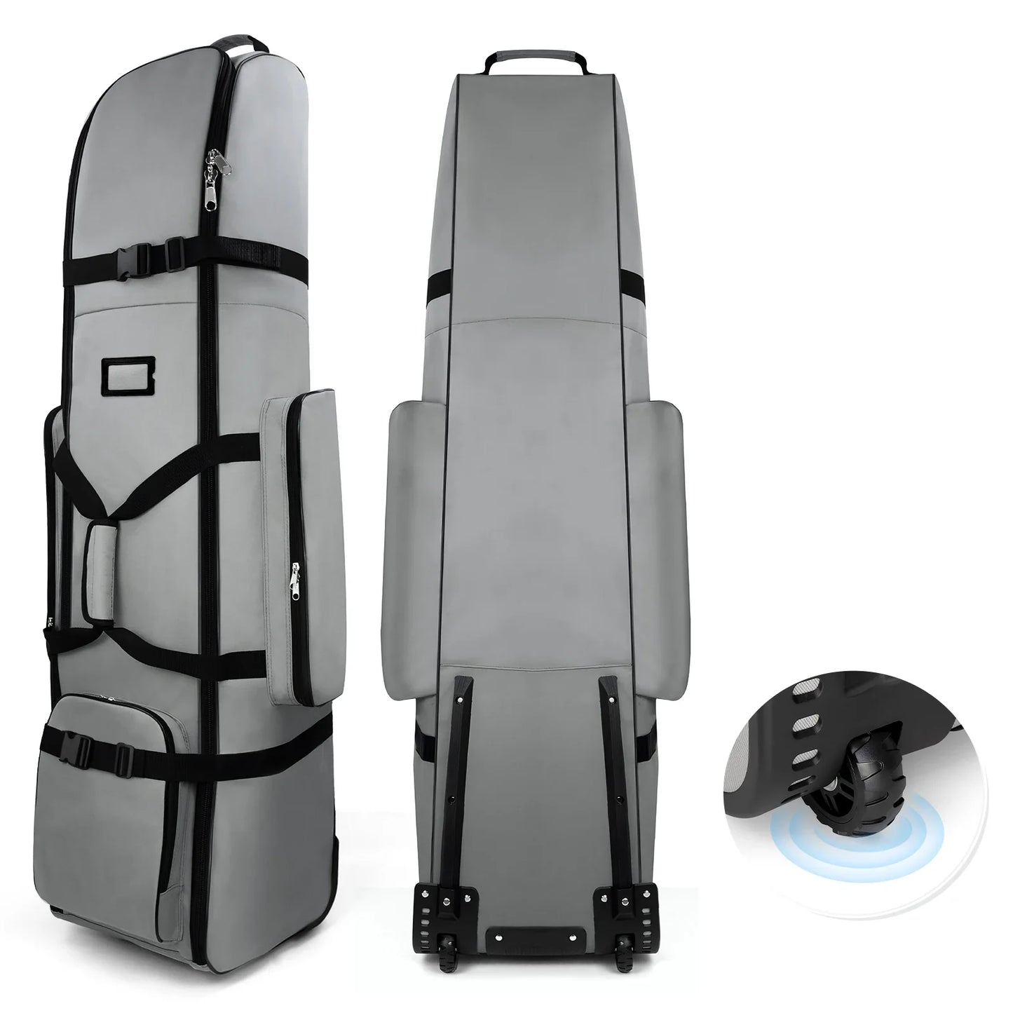 Heavy Duty Golf Travel Bag – 900D Polyester Oxford, Wear-Resistant, Foldable Soft-Sided Case with Zipper & Wheels