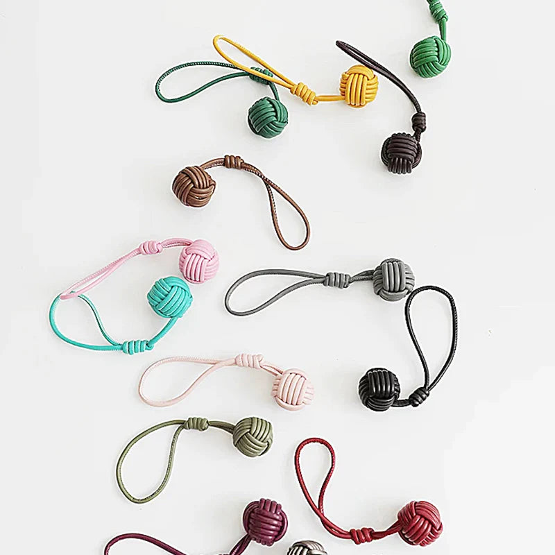 Luxury PU Leather Handmade Weave Ball Bag Pendant – Fashionable Handbag Charm Accessory, Creative Decorative Keychain Gift for Women