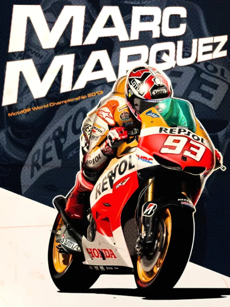 Marquez 5D Diamond Painting Motorcycle – DIY Sports Diamond Embroidery Mosaic Oil Painting for Home Decor and Gift