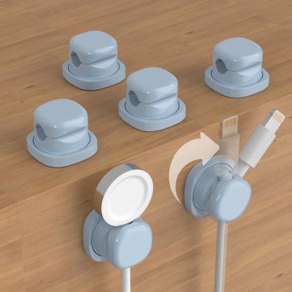3/6-Piece Household Cable Clamp Kit – Rotatable Anti-Slip Holders for Home, Car & Desk Organization
