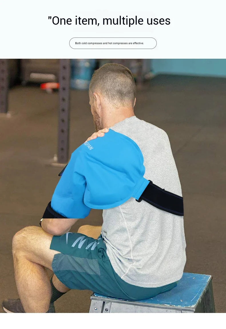 Adjustable Shoulder Ice Pack Wrap — Hot & Cold Gel Compress Support for Pain Relief & Injury Recovery